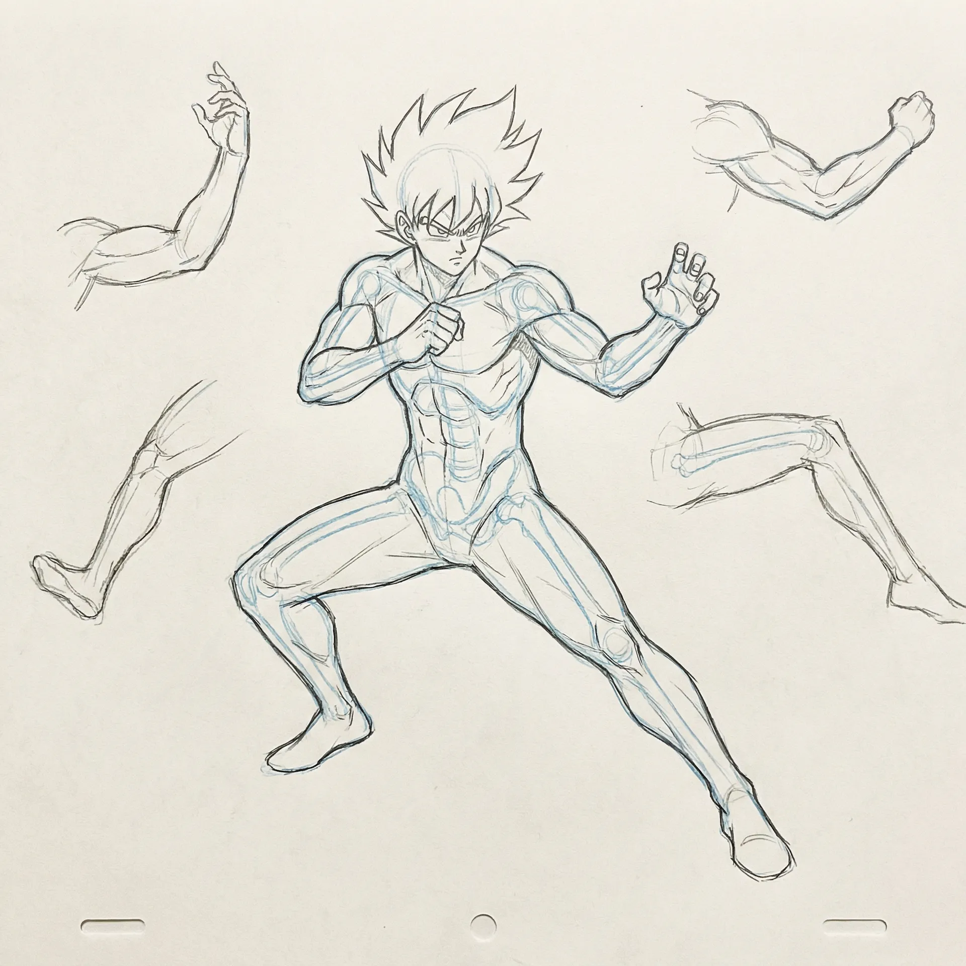 赛博幻想2077 角色B 战斗姿态线稿